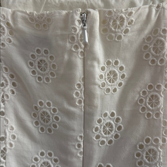 Lilly Pulitzer White Eyelet Strapless Pleated Cotton Dress - Picture 5 of 7